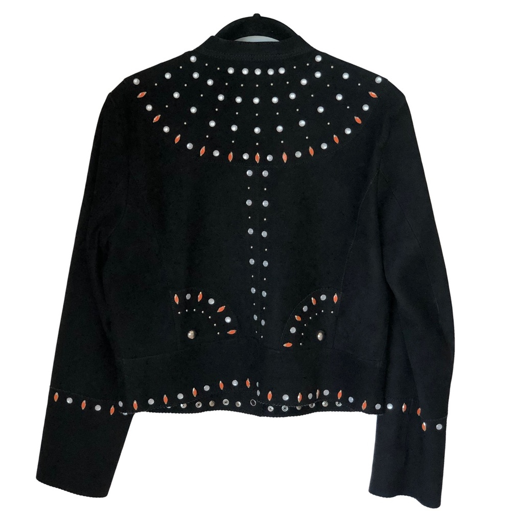 NWT Sandro 'Minnesota' Studded Black Suede Jacket